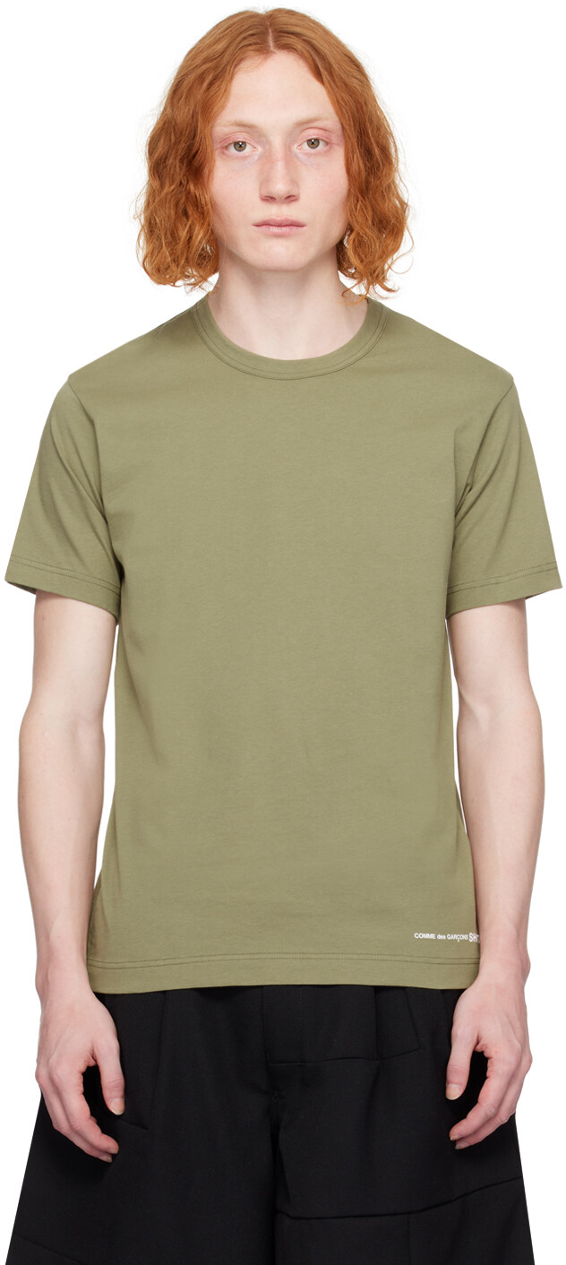 

Футболка цвета хаки с принтом Comme Des Garcons, цвет Khaki