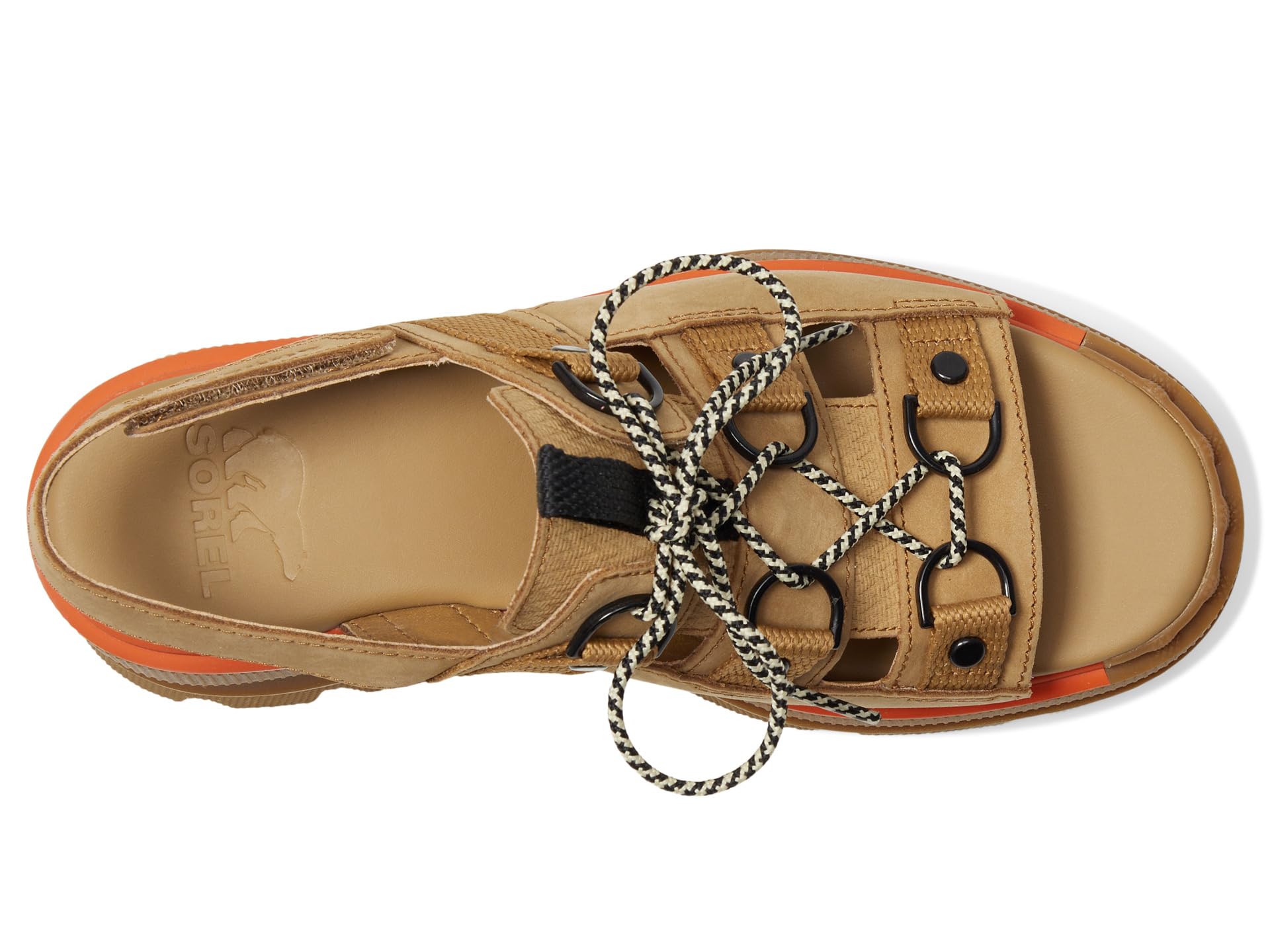 Туфли SOREL Rein Cb Lace Platform, Caribou Buff/Black — фото 2
