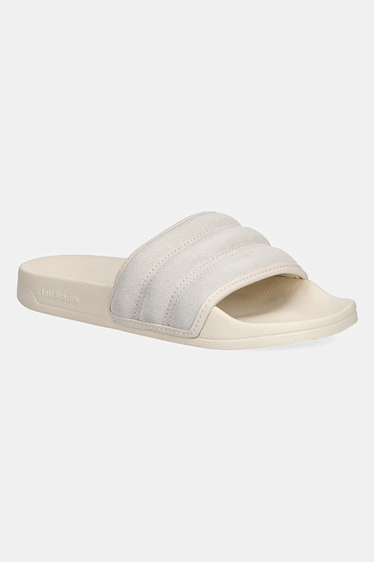 Замшевые шлепанцы Adilette Noshower Adidas, бежевый