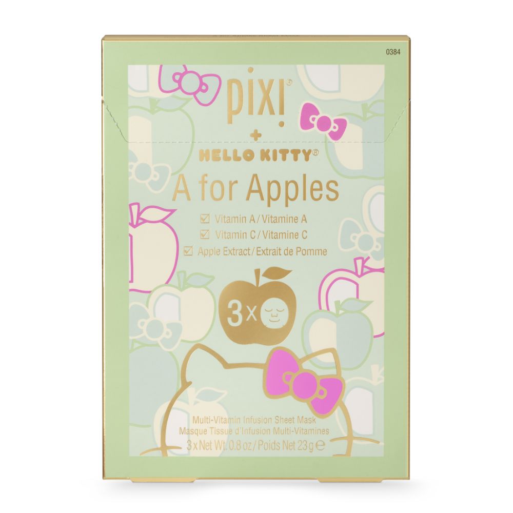 

Тканевая маска для лица hello kitty a is for apple sheet mask Pixi, вес 3 x 23 гр.