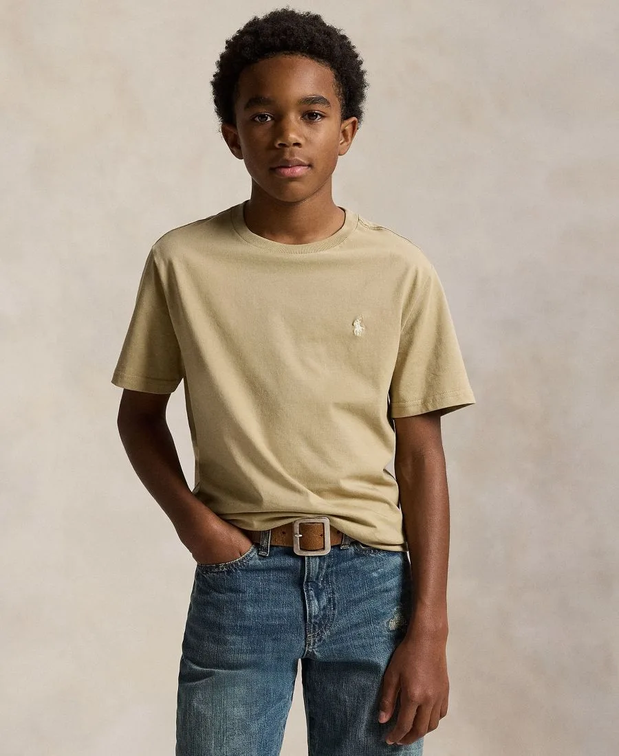 Детская футболка с круглым вырезом, размер 8-20 Polo Ralph Lauren, classic хаки — фото 3