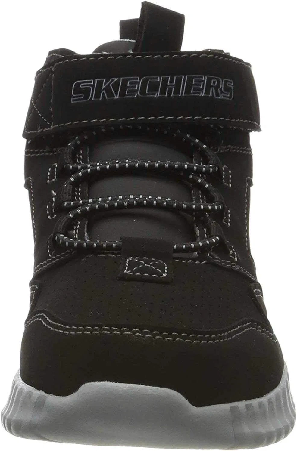 Детские кроссовки Skechers GORE & STRAP RETRO SNEAKE, черные (черный синтетический материал / черная отделка), размер 2 (35 EU) — фото 4