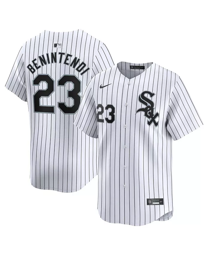 

Мужская ограниченная игровая футболка Andrew Benintendi в белом цвете Chicago White Sox (дорожная версия) Nike