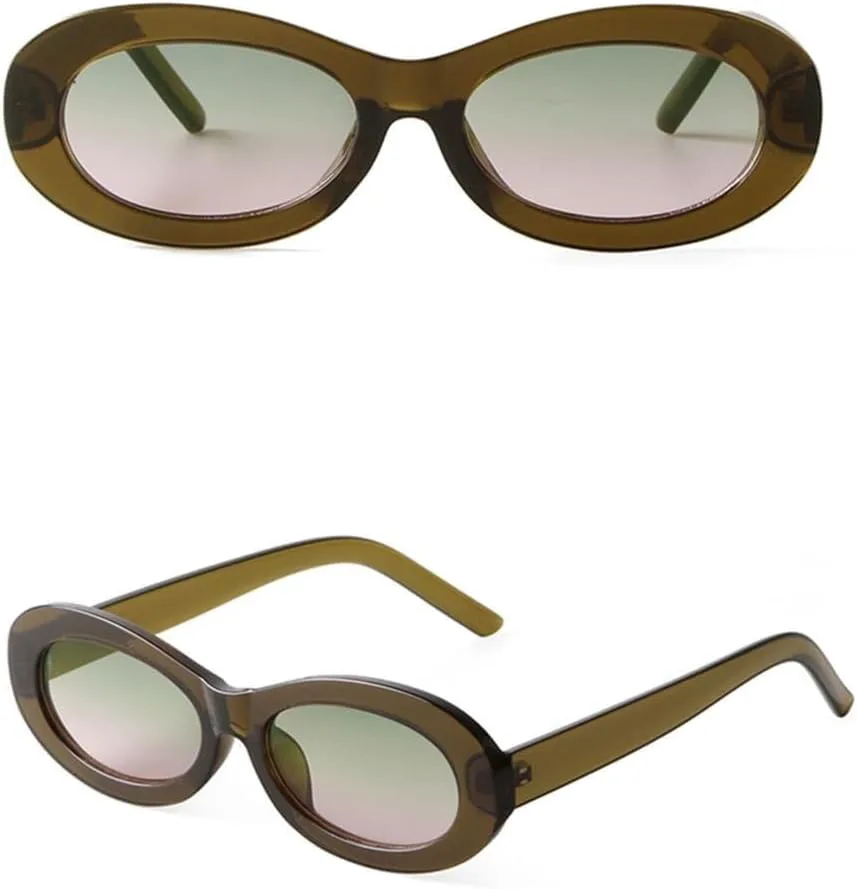 

Овальные солнцезащитные очки для женщин и мужчин, черепаховая оправа, зеленые, круглые, UV400, для занятий спортом на открытом воздухе, бега и езды Generic, C1