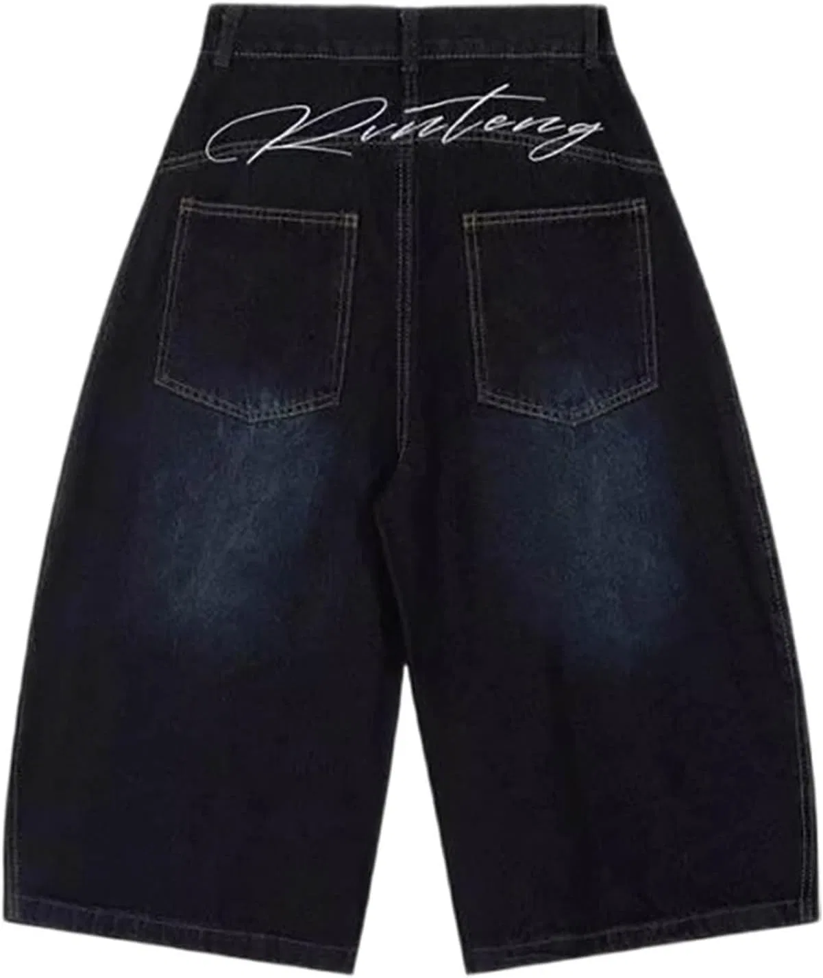 Джинсы свободные Baggy Jorts, синие — фото 4