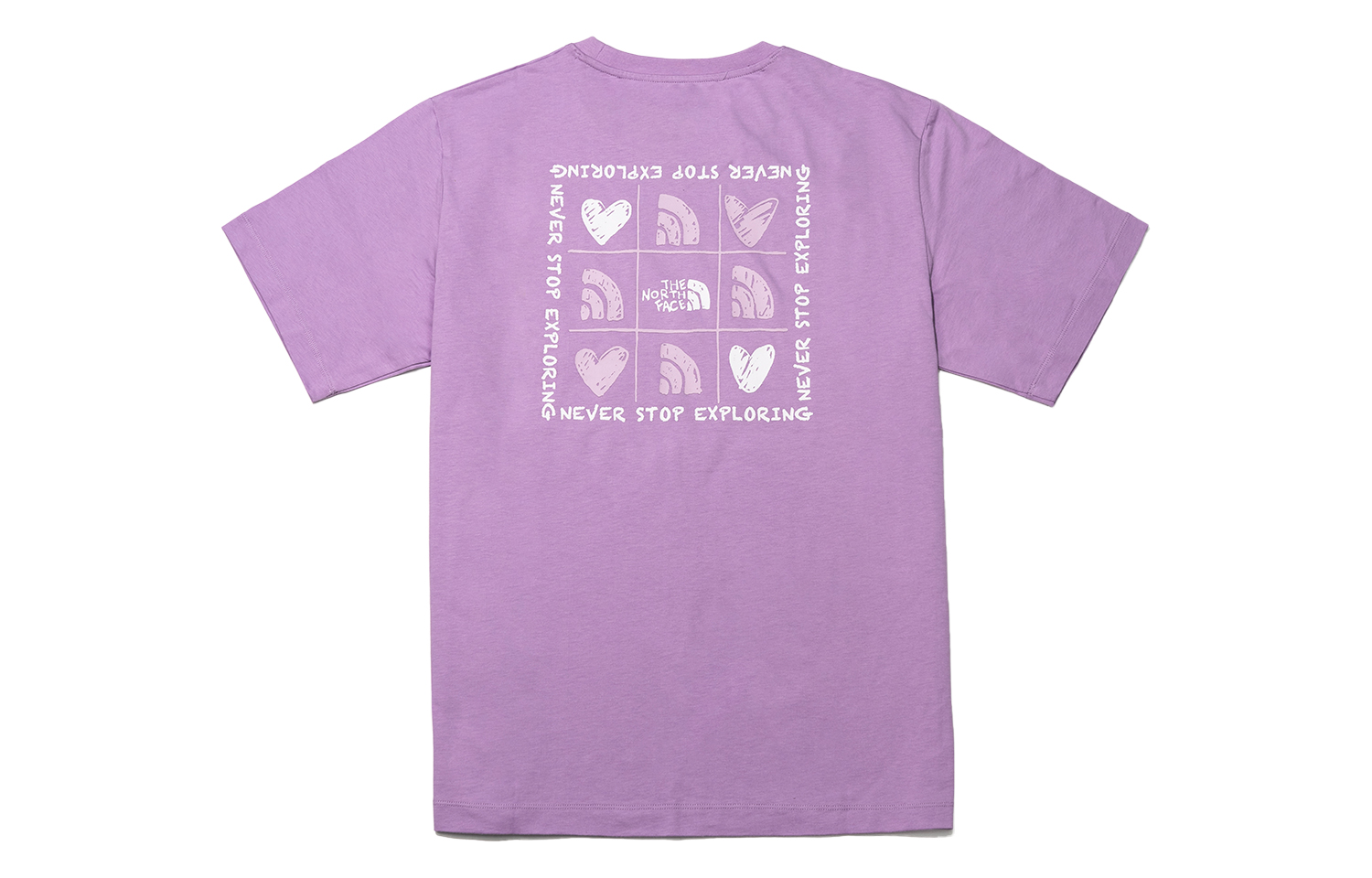 

Футболка унисекс Heart Collection Valentine's Day Collection светло-лавандовая THE NORTH FACE