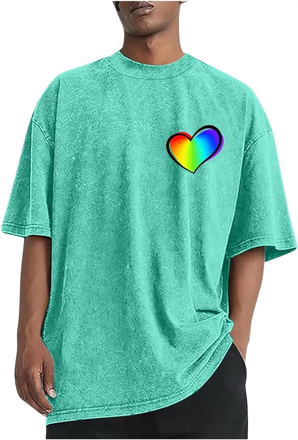 

Футболка мужская Valentine's Day, хлопок, принт Love Heart Lmdudan