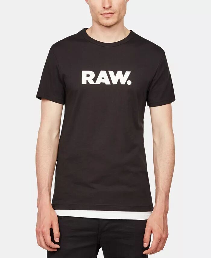 

Мужская футболка Holorn RAW Graphic Logo с круглым вырезом G-Star Raw, черный