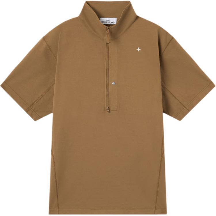 

Мужская рубашка-поло STELLINA Series FW25 Stone Island, темный бежевый