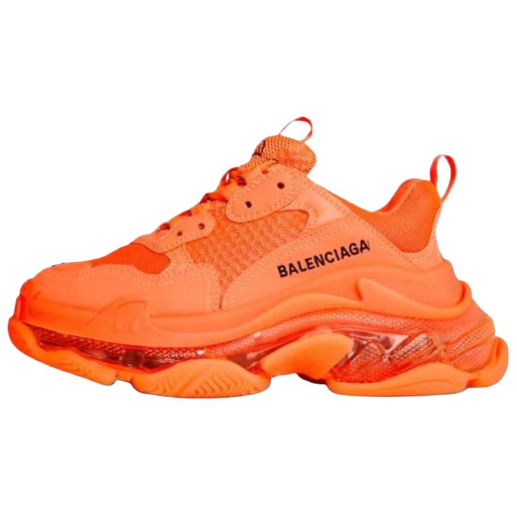 Balenciaga Женские кроссовки Triple S Low Top Chunky, оранжевые
