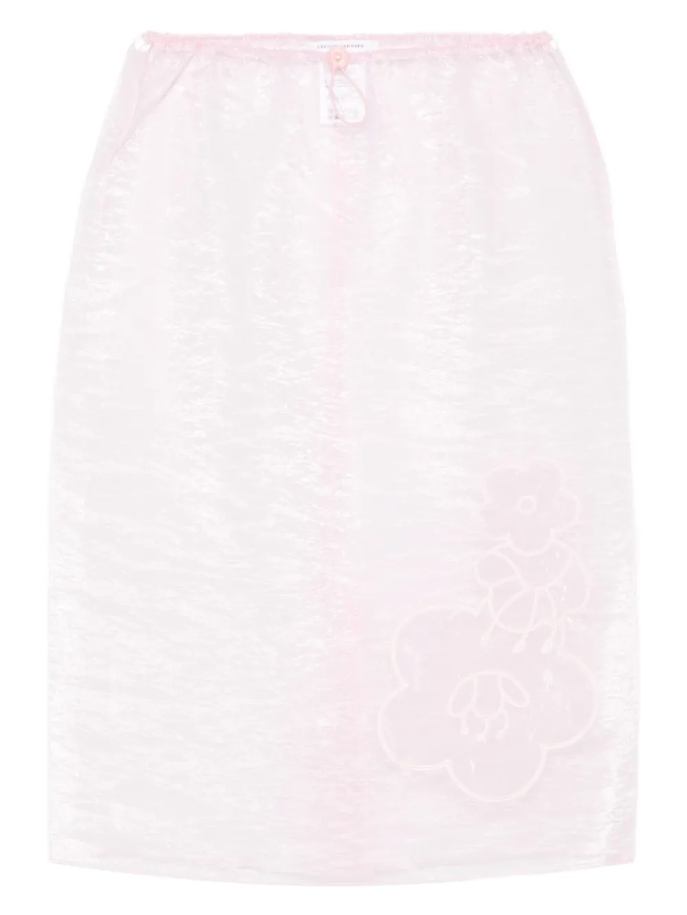 

Юбка с цветочной вышивкой Cecilie Bahnsen, розовый