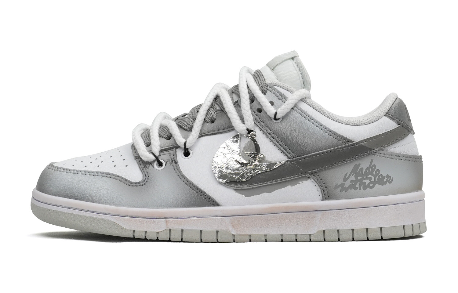 

Кроссовки Nike Dunk Skateboarding Shoes Women's Low-top White, серый
