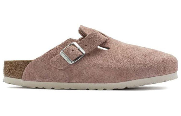 Тапочки boston soft footbed suede leather narrow fit 'pink clay' Birkenstock, розовый — фото 2