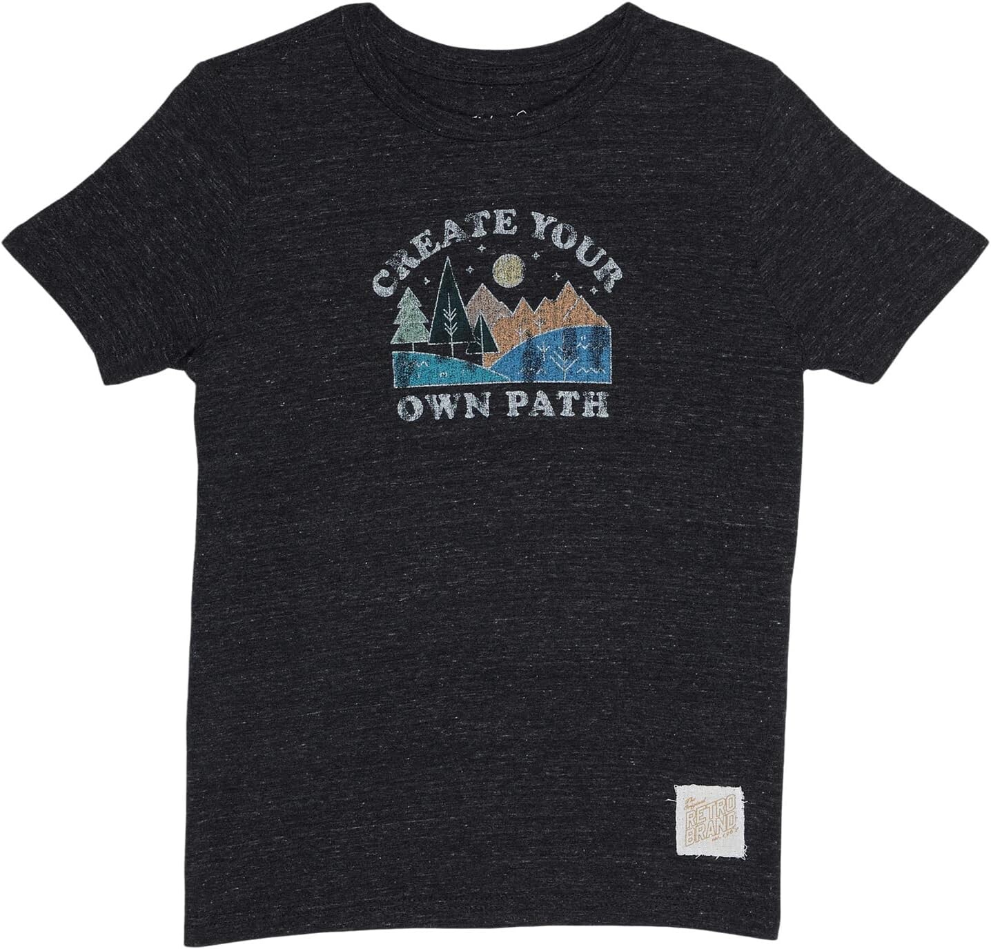 

Футболка The Original Retro Brand Kids Create Your Own Path Tri-Blend Crew Neck Tee, цвет Streaky Black