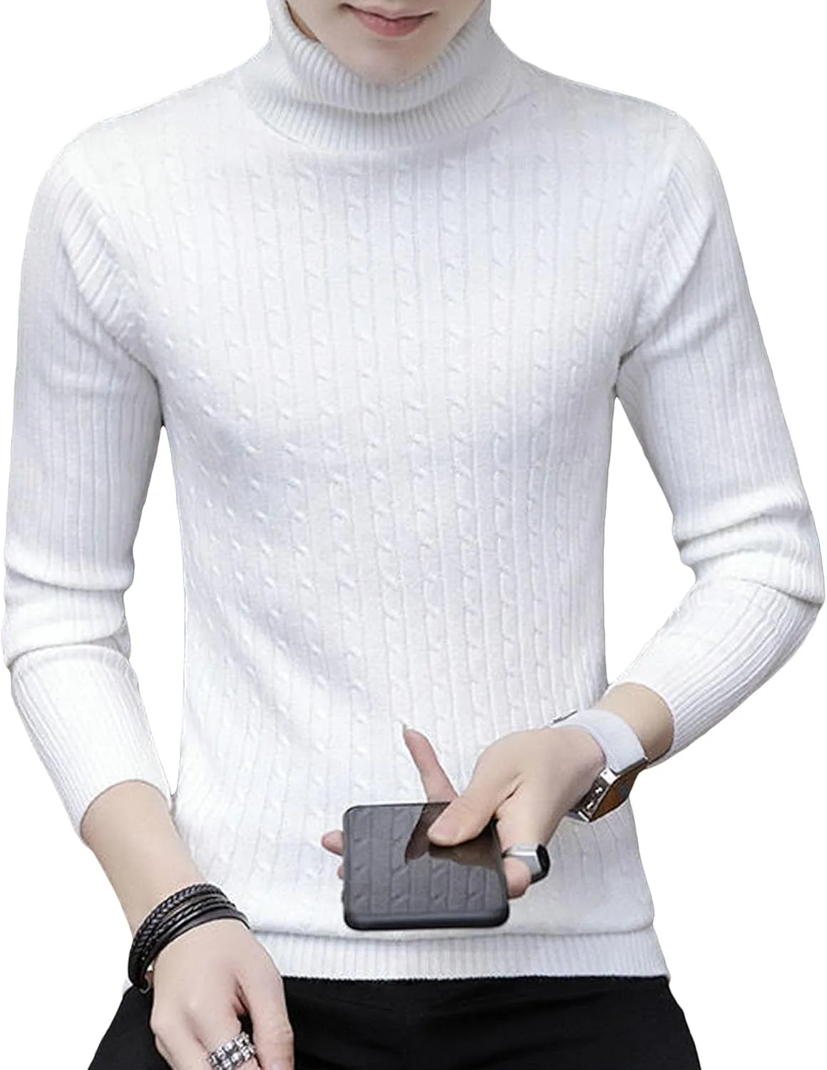 

Мужской свитер Slim Fit с воротником-гольф