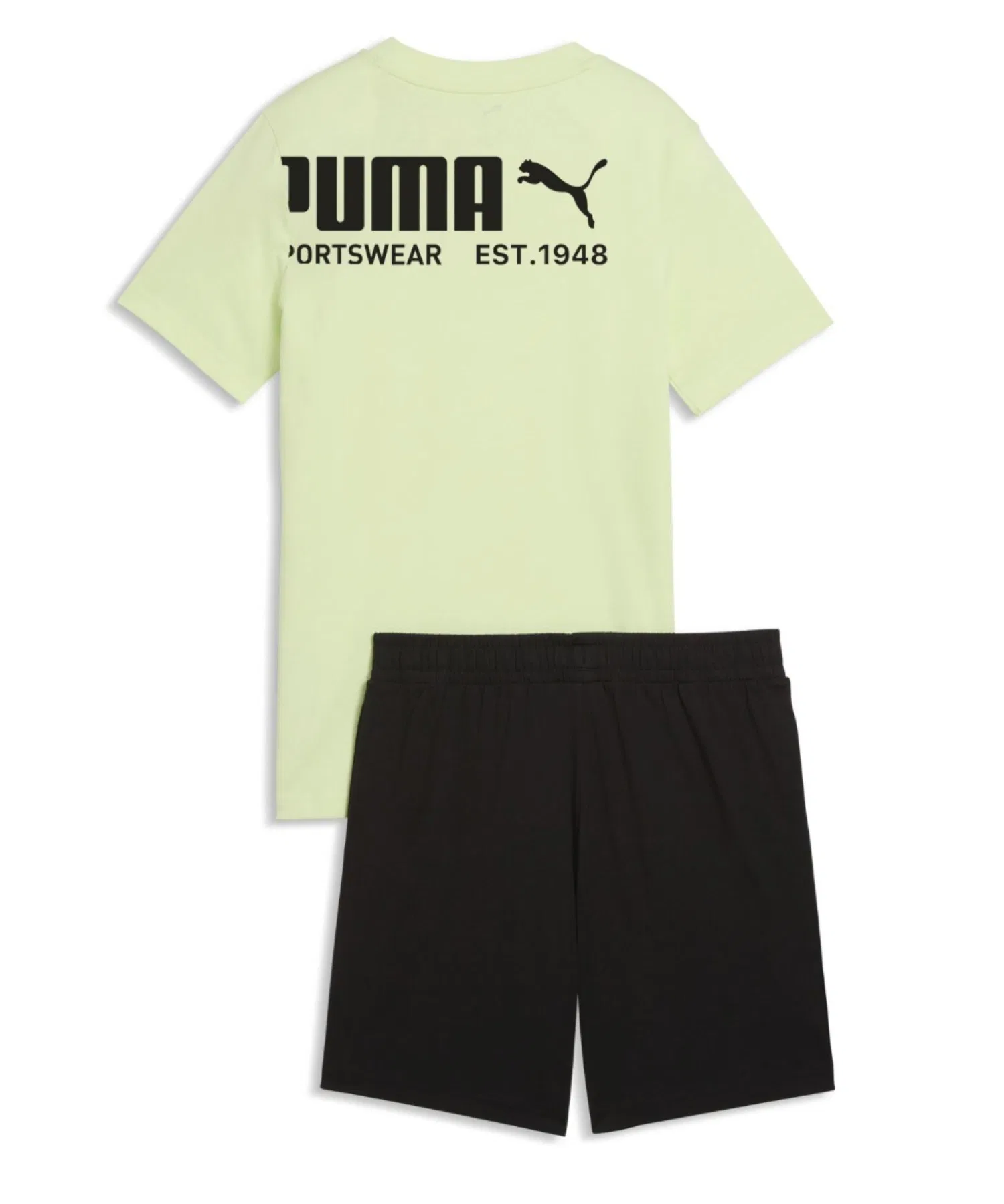 Детский спортивный комплект PUMA футболка и шорты чёрный — фото 4