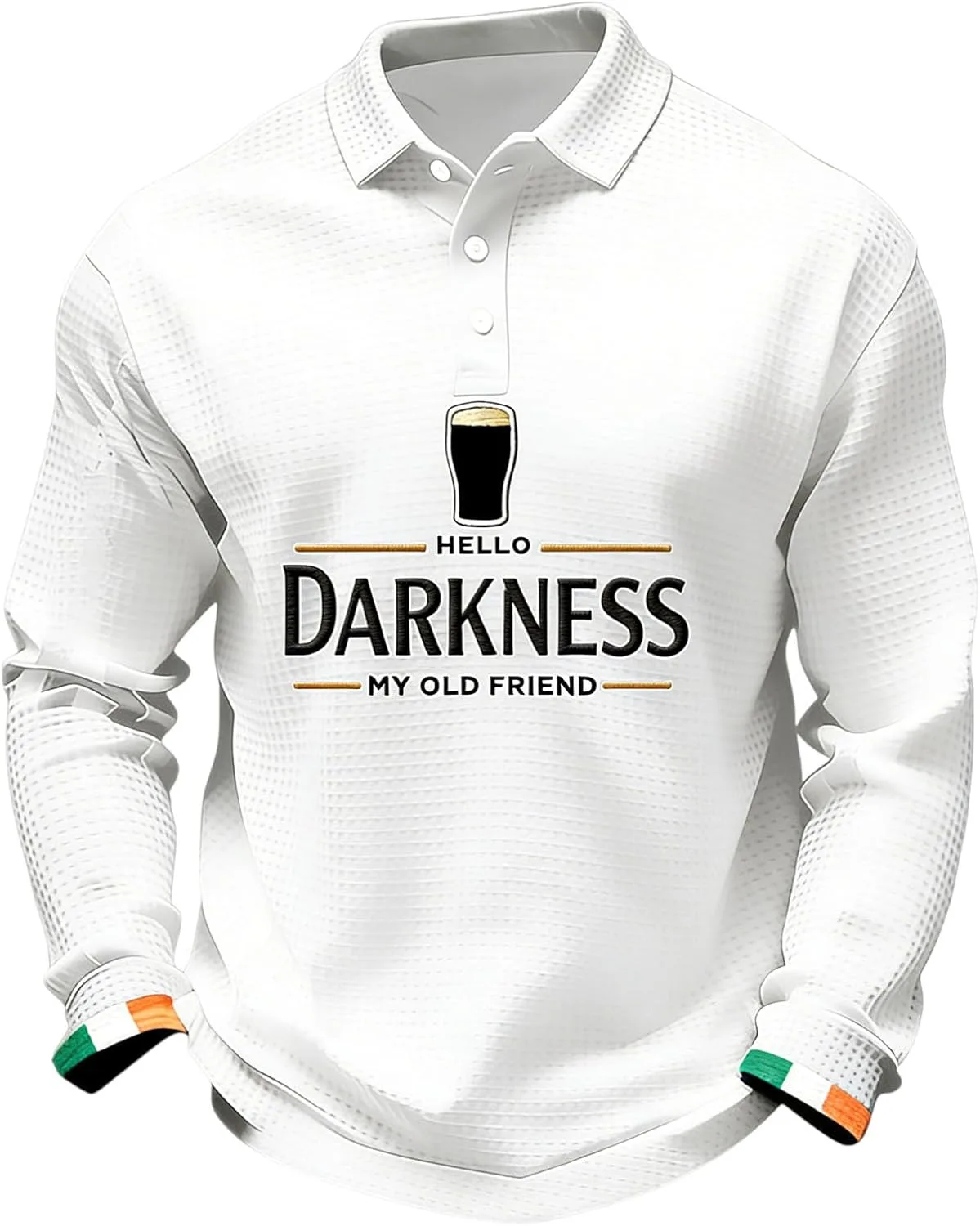 

Футболка Hello Darkness My Old Friend для мужчин, Long Sleeve Waffle SUBPUHKR