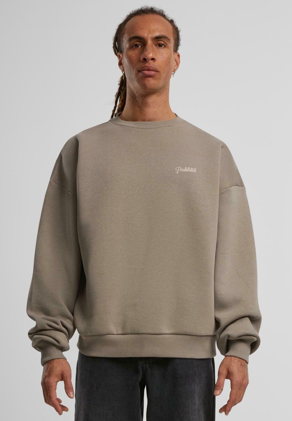 

Толстовка CREW NECK PROHIBITED, серо-коричневый