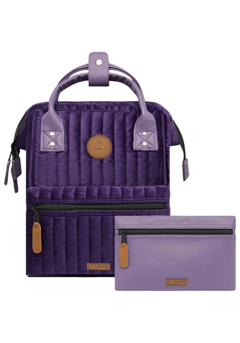 

Рюкзак CABAIA "Adventurer S Quilted", стеганый рюкзак со сменными передними карманами, фиолетовый