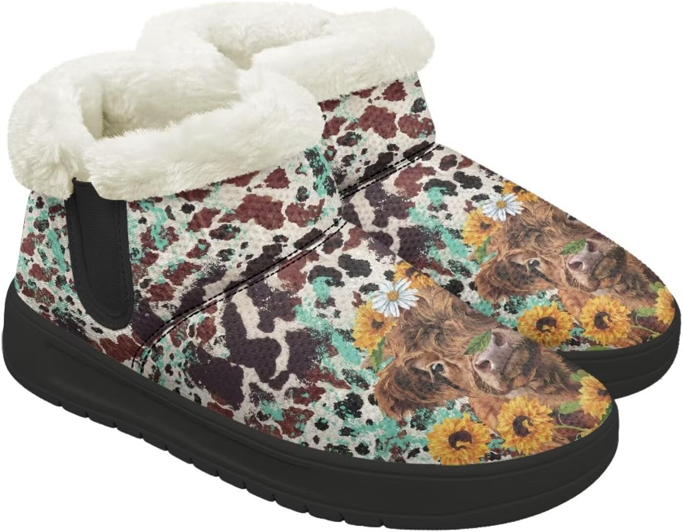 

Мужские зимние ботинки Qoiuvncy slip-on с меховой подкладкой, теплые мягкие зимние сапоги с черной подошвой