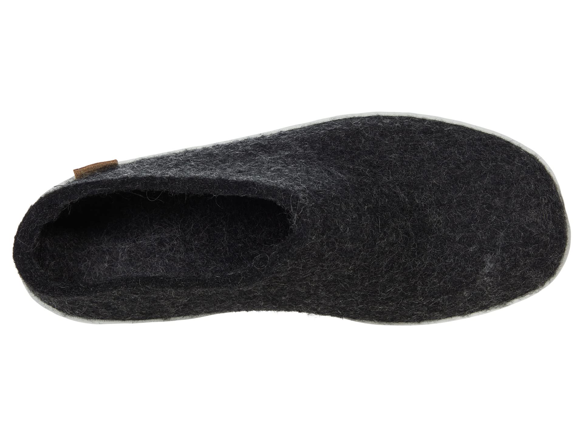 Тапочки Glerups Wool Slip-On Rubber Outsole, Charcoal/Grey Rubber — фото 2