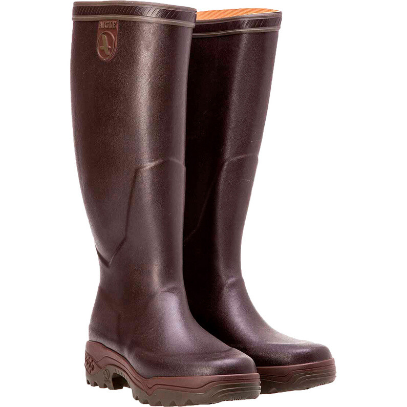 Женские резиновые сапоги Aigle из натурального каучука, коричневый — фото 2
