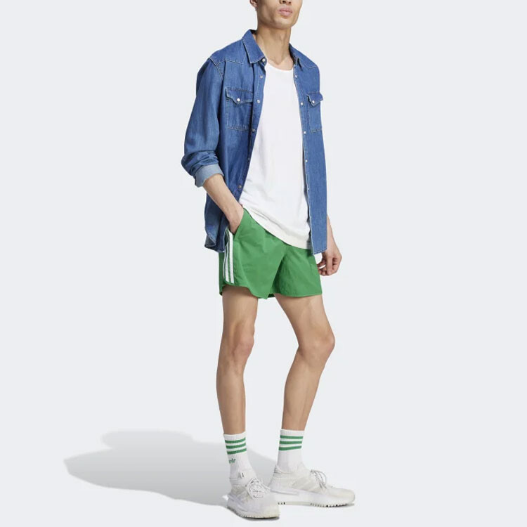ADICOLOR Повседневные шорты мужские зеленые Adidas Originals, зеленый — фото 4