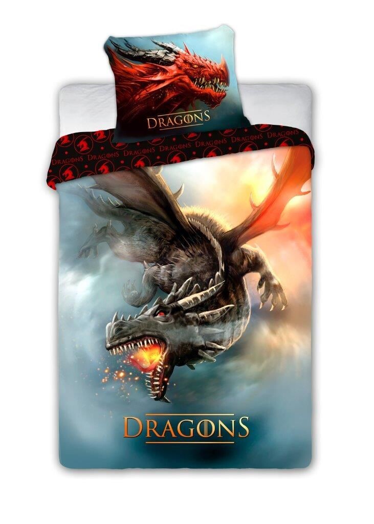 

Постельное белье FARO Dragon Red хлопок, 140/200, 70/90 см