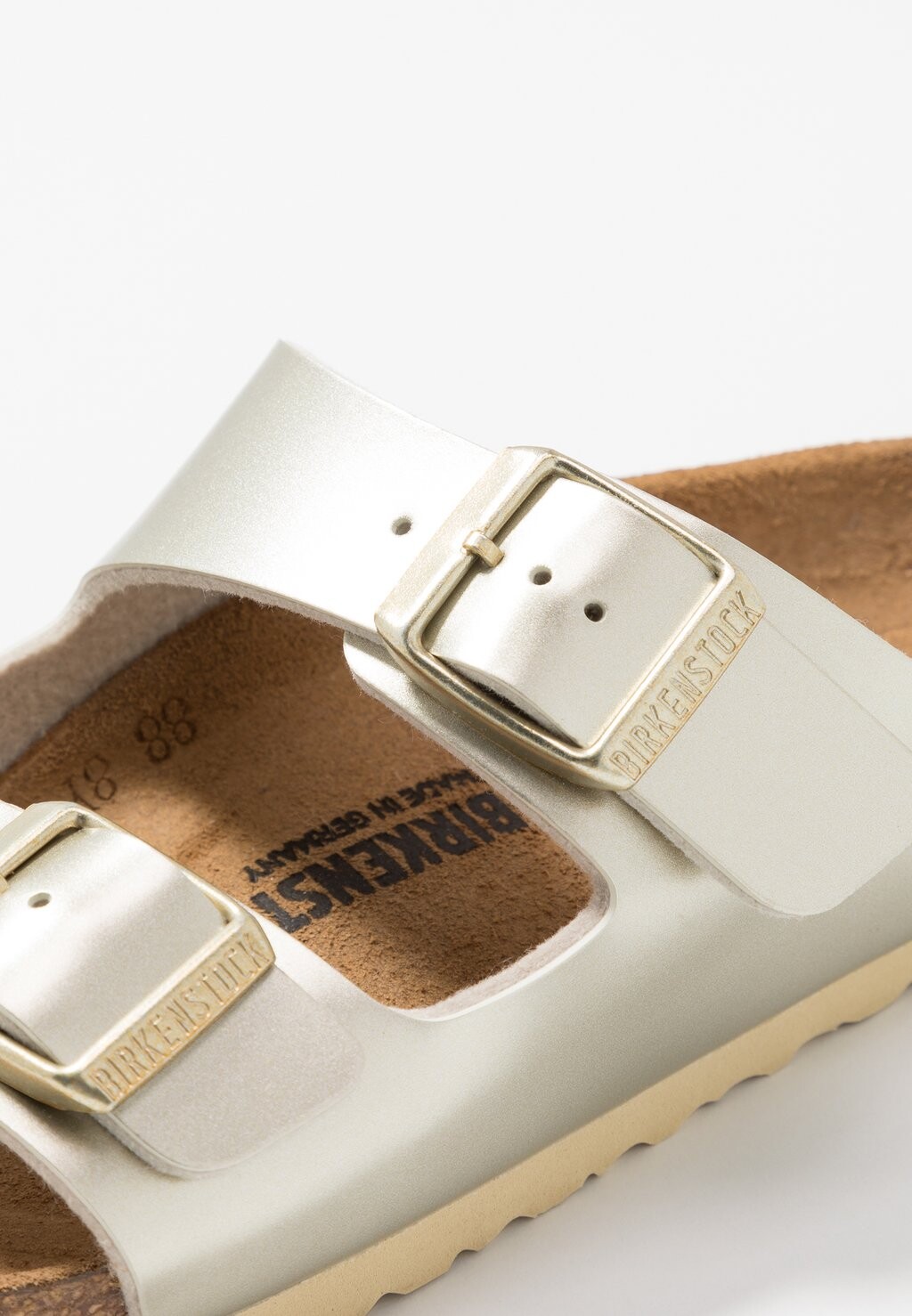 Сандалии ARIZONA Birkenstock, цвет electric metallic gold — фото 3
