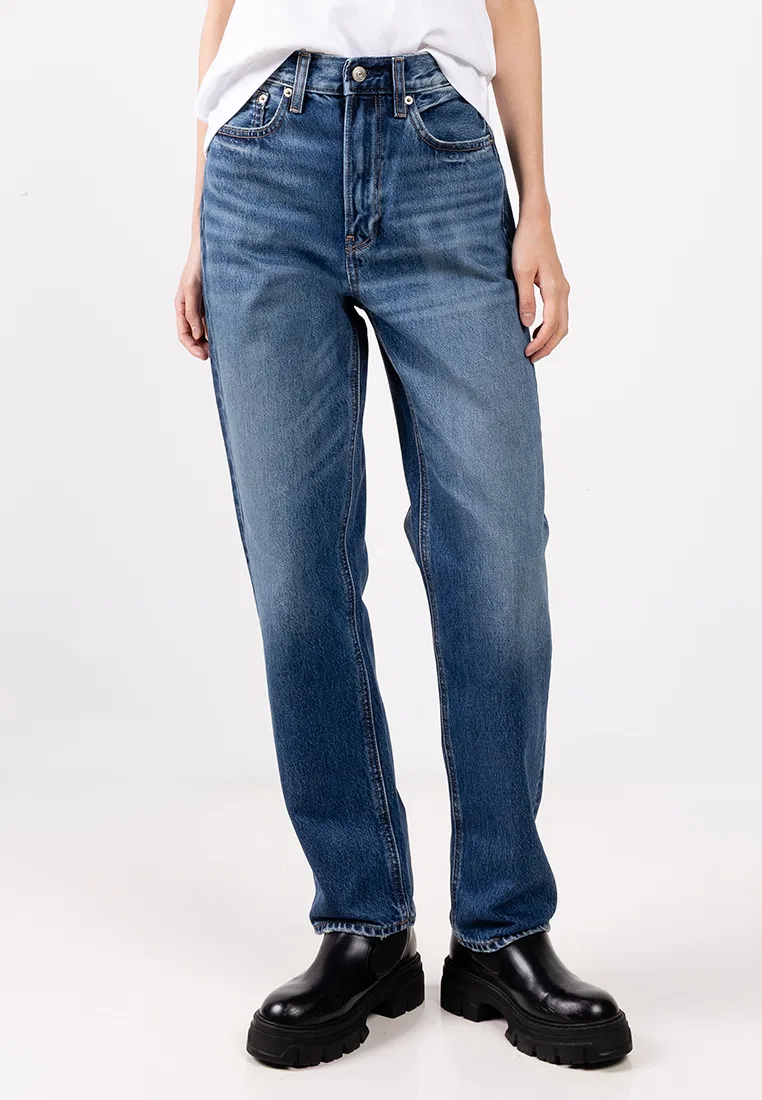 Джинсы, зауженные к низу с высокой посадкой, Calvin Klein Jeans