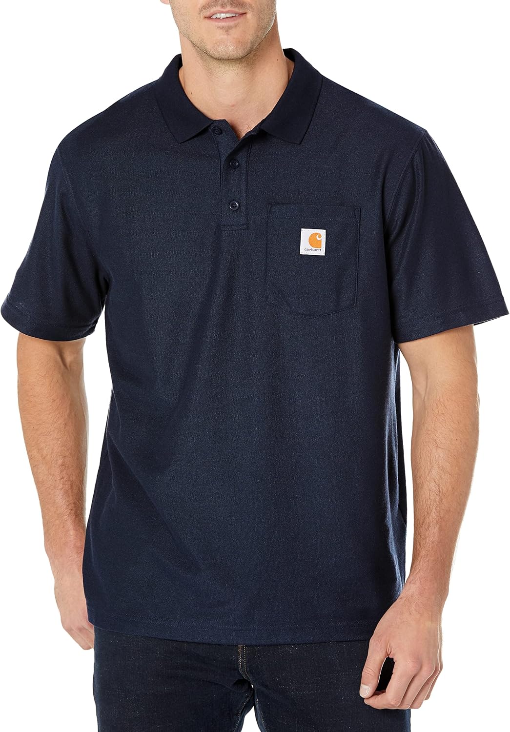 

Carhartt мужская свободная посадка Midweight короткий рукав карманное поло, Navy, Синий, Carhartt мужская свободная посадка Midweight короткий рукав карманное поло, Navy