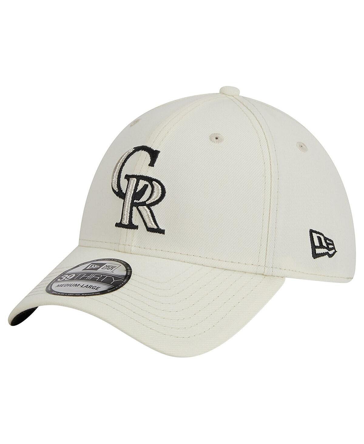

Мужская белая кепка Colorado Rockies Chrome Team Classic 39THIRTY Flex Hat New Era