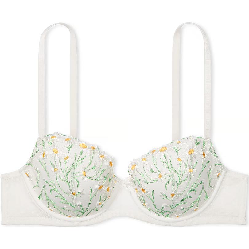 

Victoria's Secret Бюстгальтер Pink Dream Angels DaisyChainEmbroideryLightlyLined/Ws, женский, белый