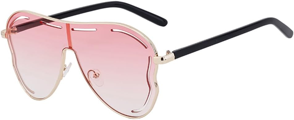 

Крупные квадратные солнцезащитные очки-щитки для женщин, большая оправа, модель «бабочка», цельные солнцезащитные очки для женщин, защита от ультрафиолета UV400 WNCKSQ, Doublepink