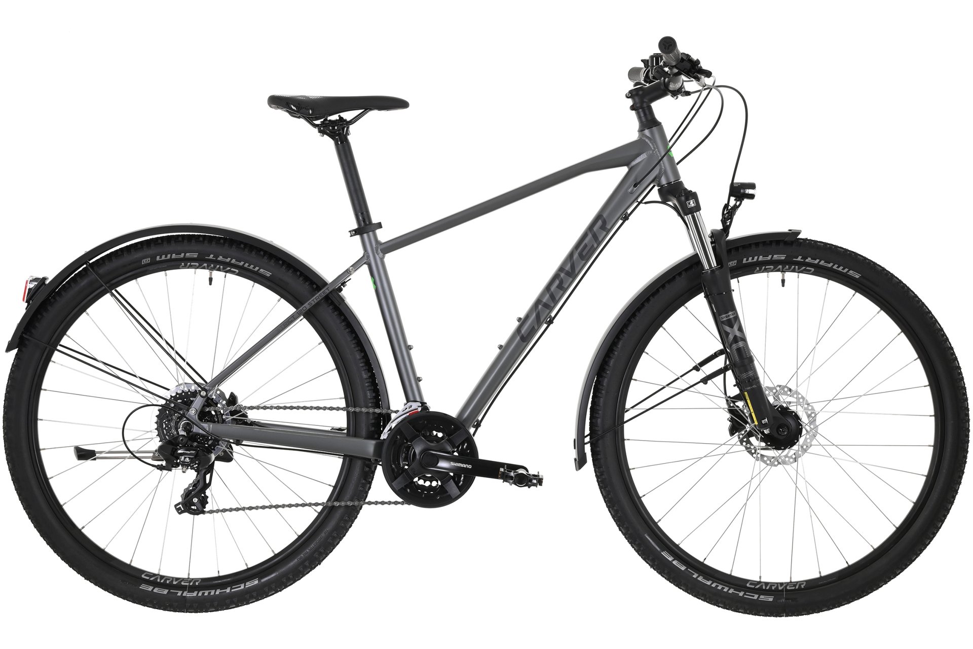 

Горный велосипед Carver Strict 120 Street - 27,5 дюймов - Diamant - 2024, цвет Grau|anthracite/neon green