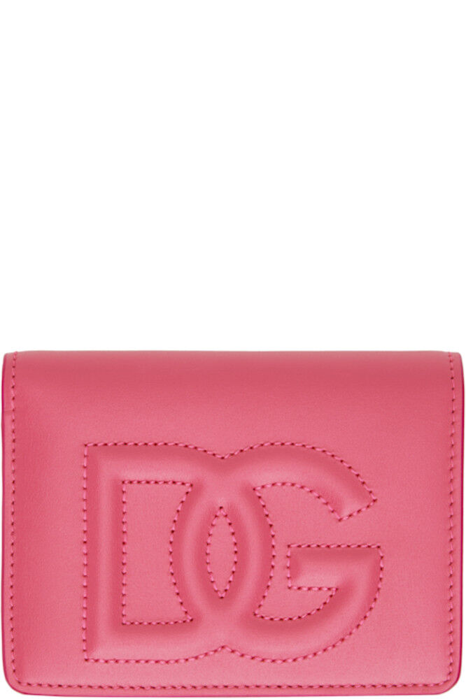 

Кошелек из розовой телячьей кожи с логотипом «DG» Dolce&Gabbana