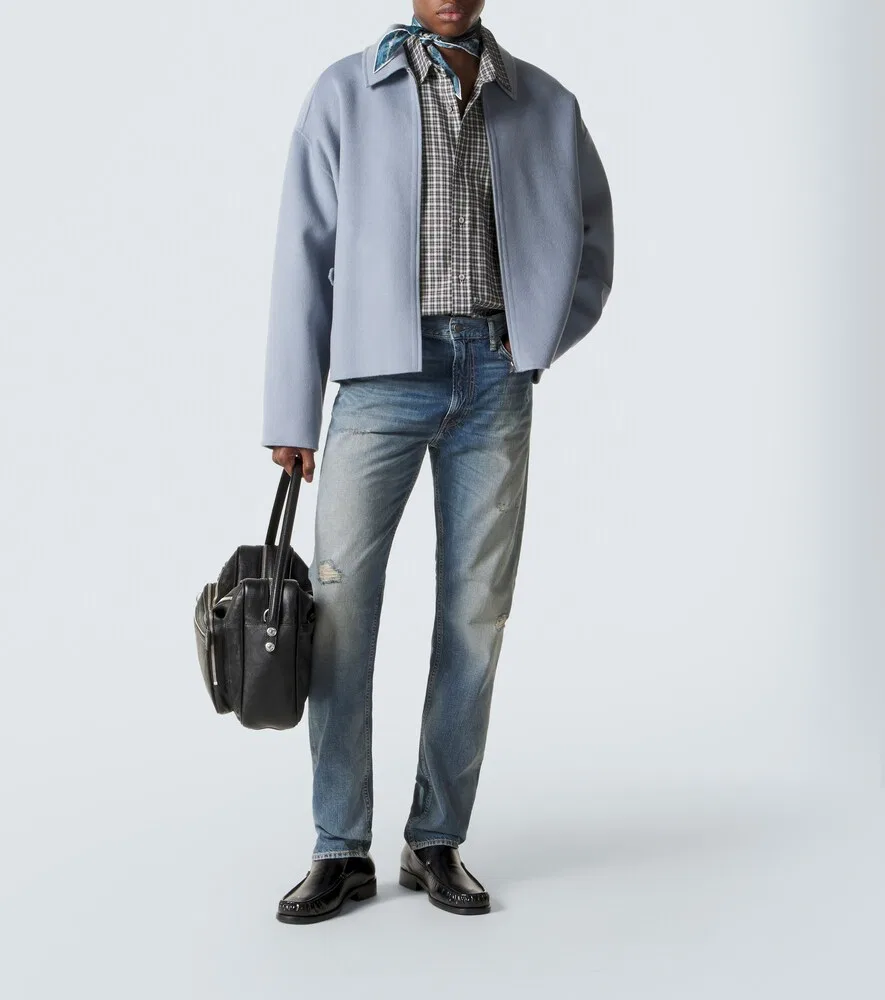1979M рваные узкие джинсы Acne Studios, синий — фото 2