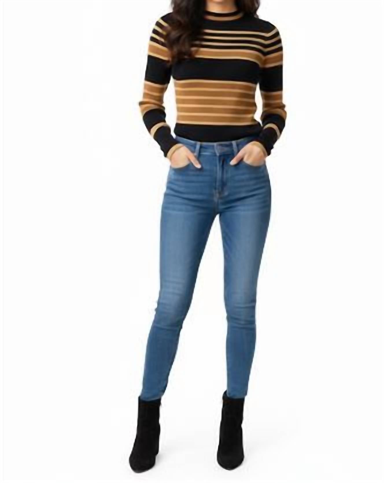 

Вязаный свитер с длинным рукавом в коричневом цвете Filovemoda, Brown Combo