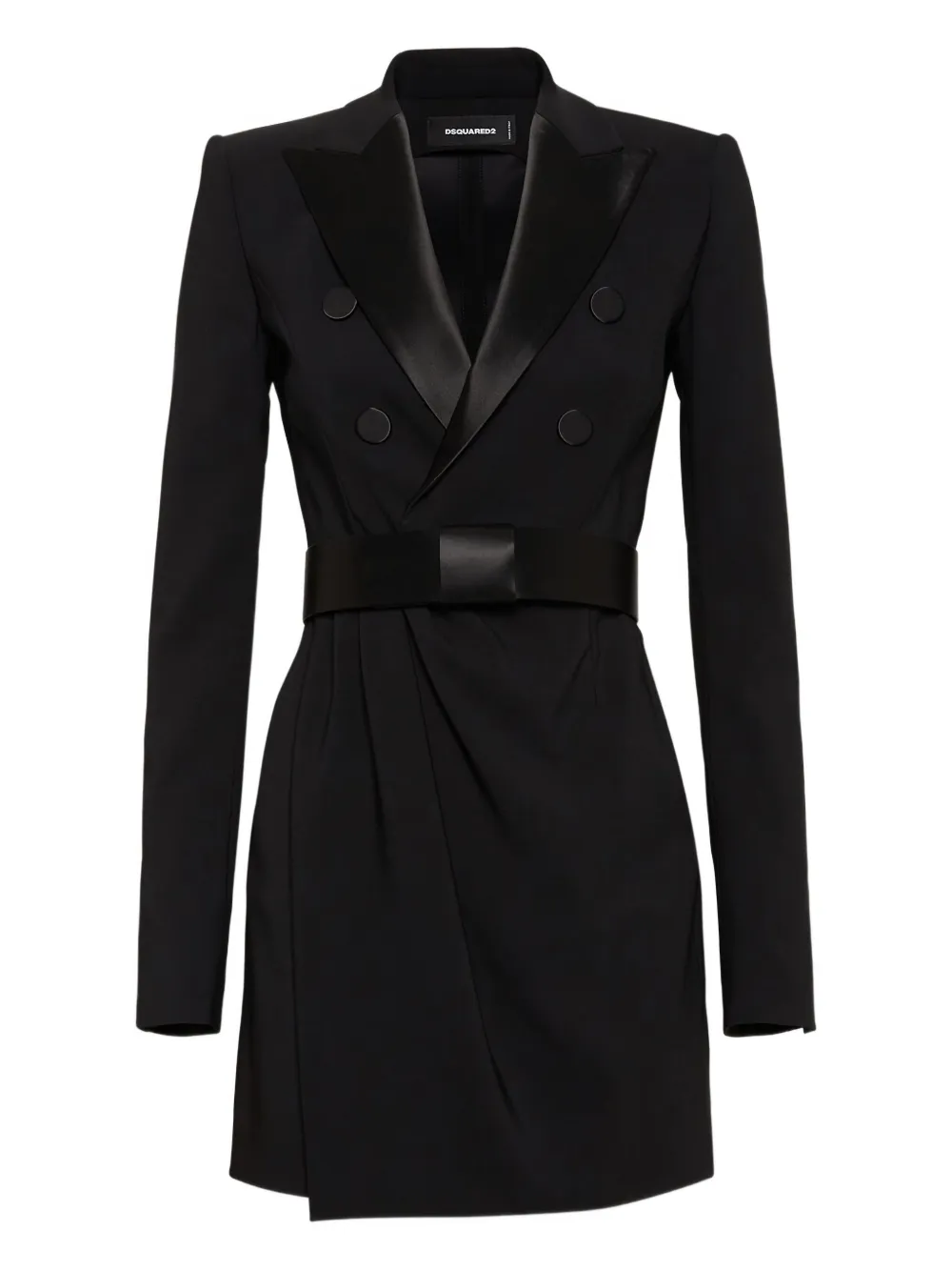 

Двубортное мини-платье DSQUARED2, черный