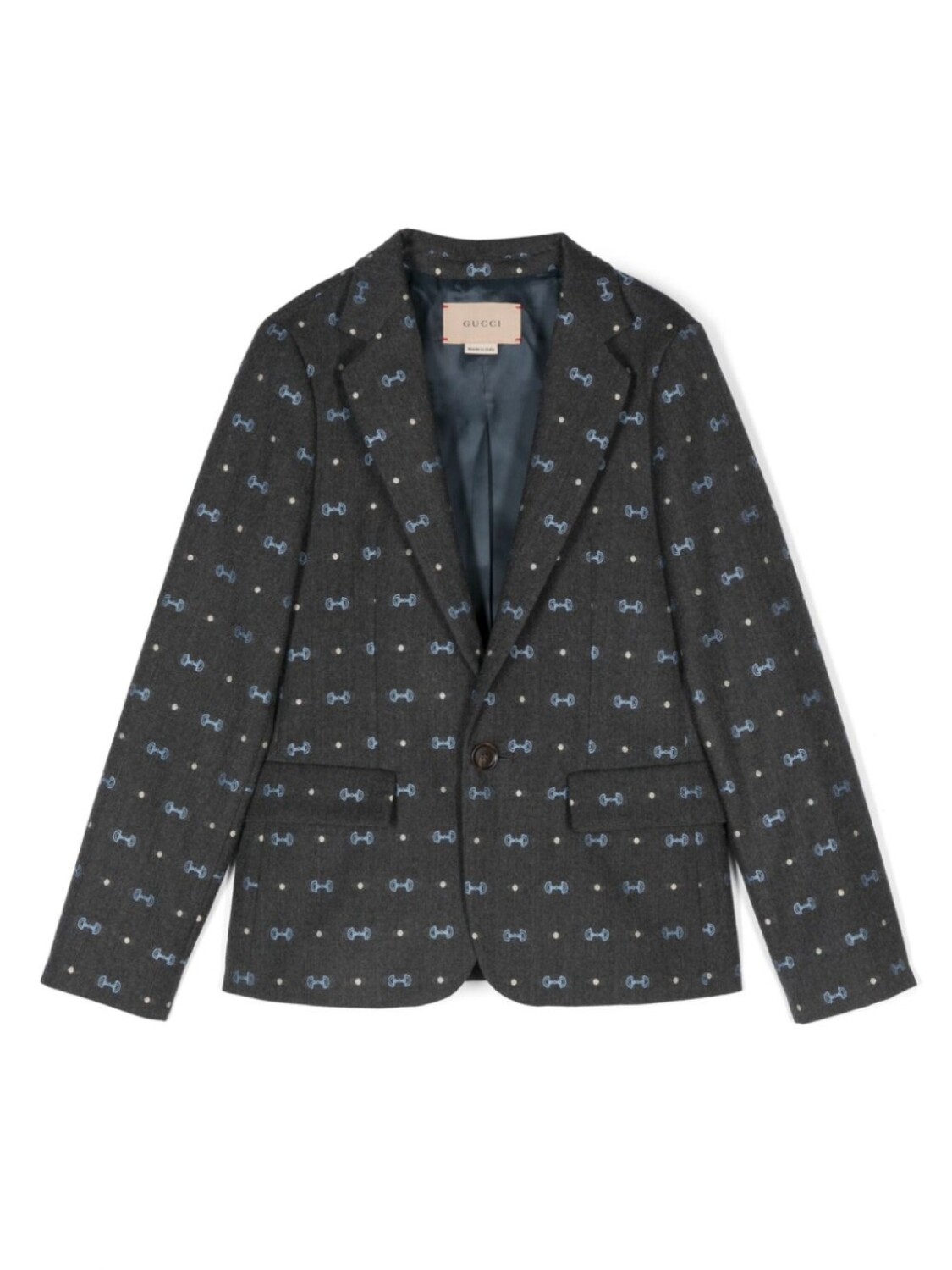 

Блейзер Gucci Kids Horsebit, серый