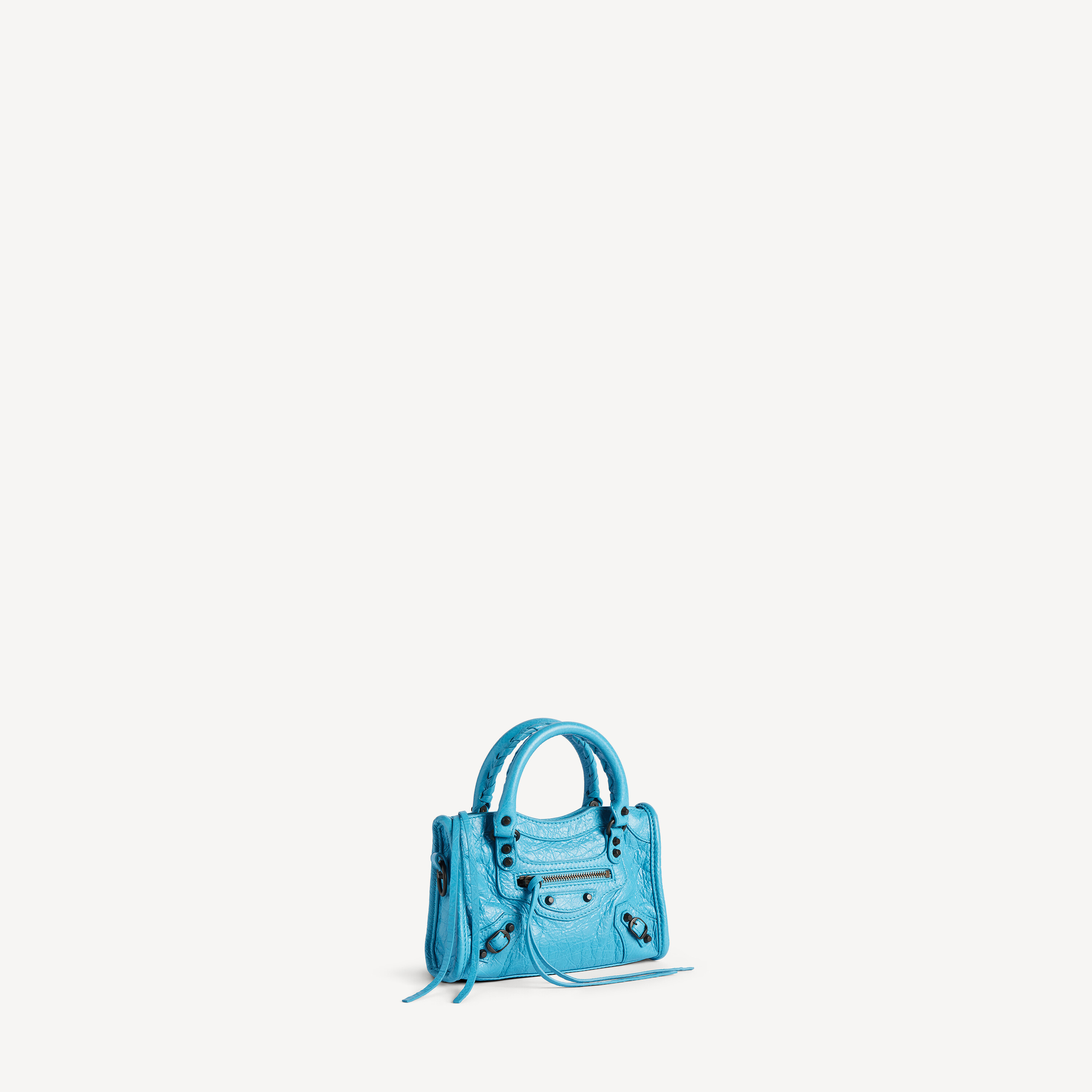 Женская сумка le city bag nano в цвете синий циан BALENCIAGA, сине-голубой — фото 2