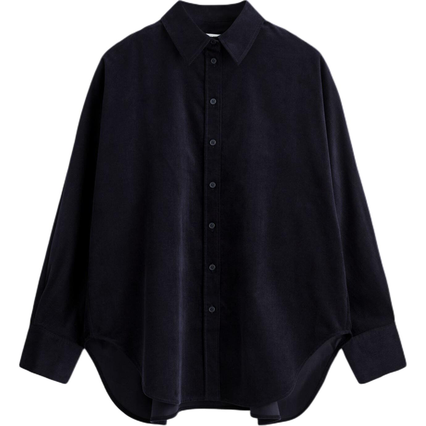 

COS Футболка Женская Navy Blue С Заостренным Воротником