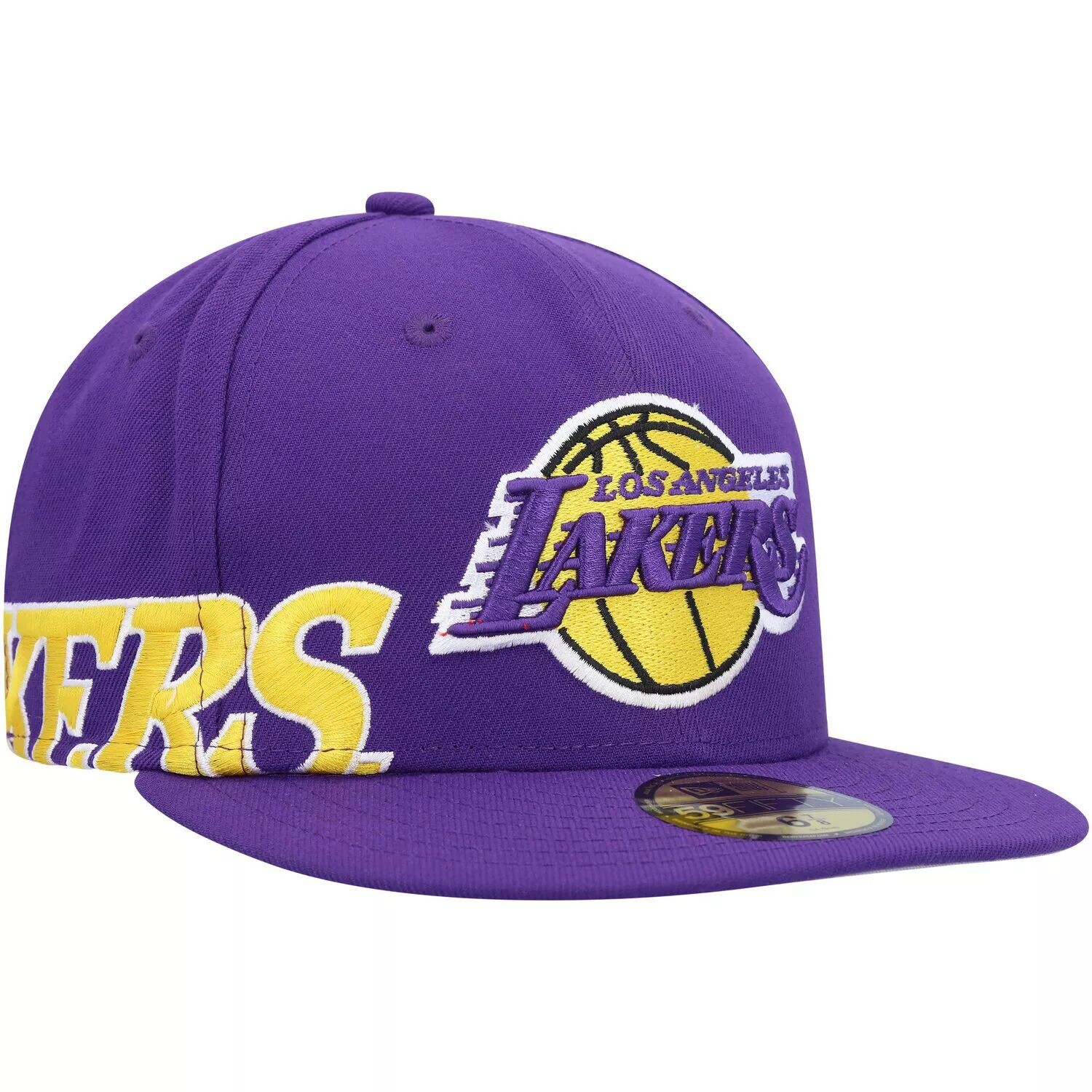 

Мужская кепка New Era Purple Los Angeles Lakers Side Arch Jumbo 59FIFTY с приталенной кепкой