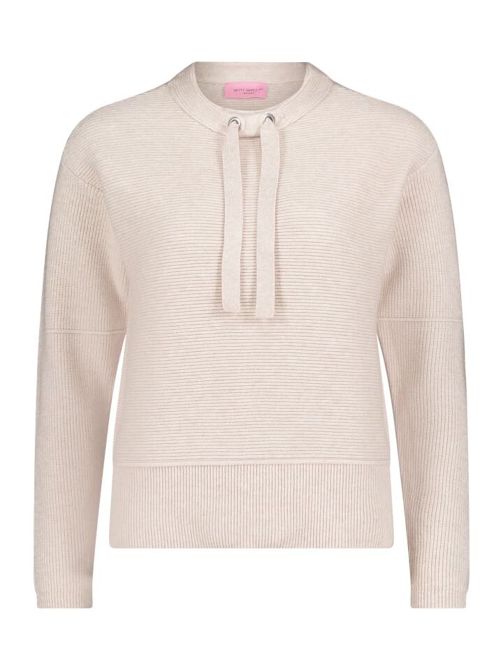 

Пуловер Betty Barclay Strickpullover mit Rippenstruktur, бежевый