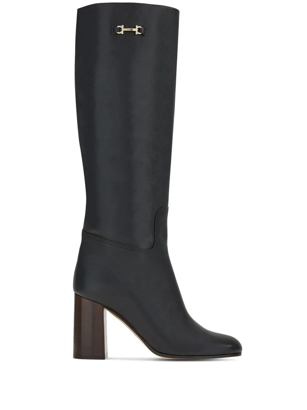 Сапоги с пряжкой Gancini Ferragamo, черный