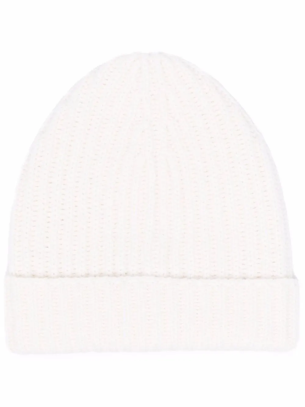 

Кашемировая шапка бини в рубчик Malo, белый