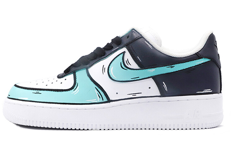 

Кроссовки Nike Air Force 1 Skateboard Shoes Unisex Low-Top Black White Green