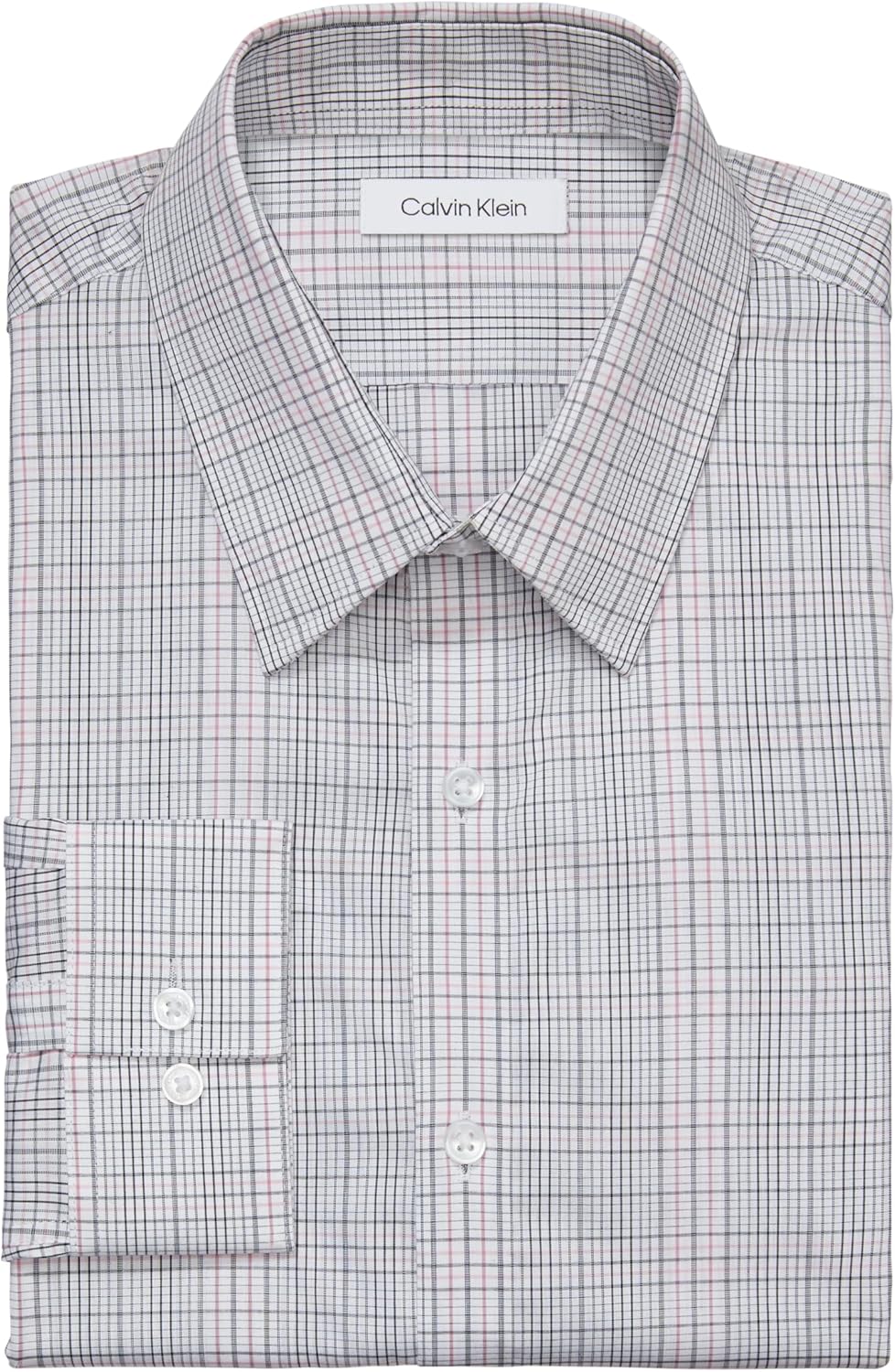 Мужская рубашка Calvin Klein Extreme Slim Fit Stain Shield, Rose Multi — фото 4
