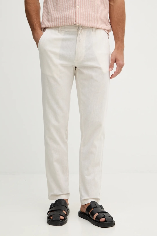 

Брюки с добавлением льна Lindbergh, бежевый