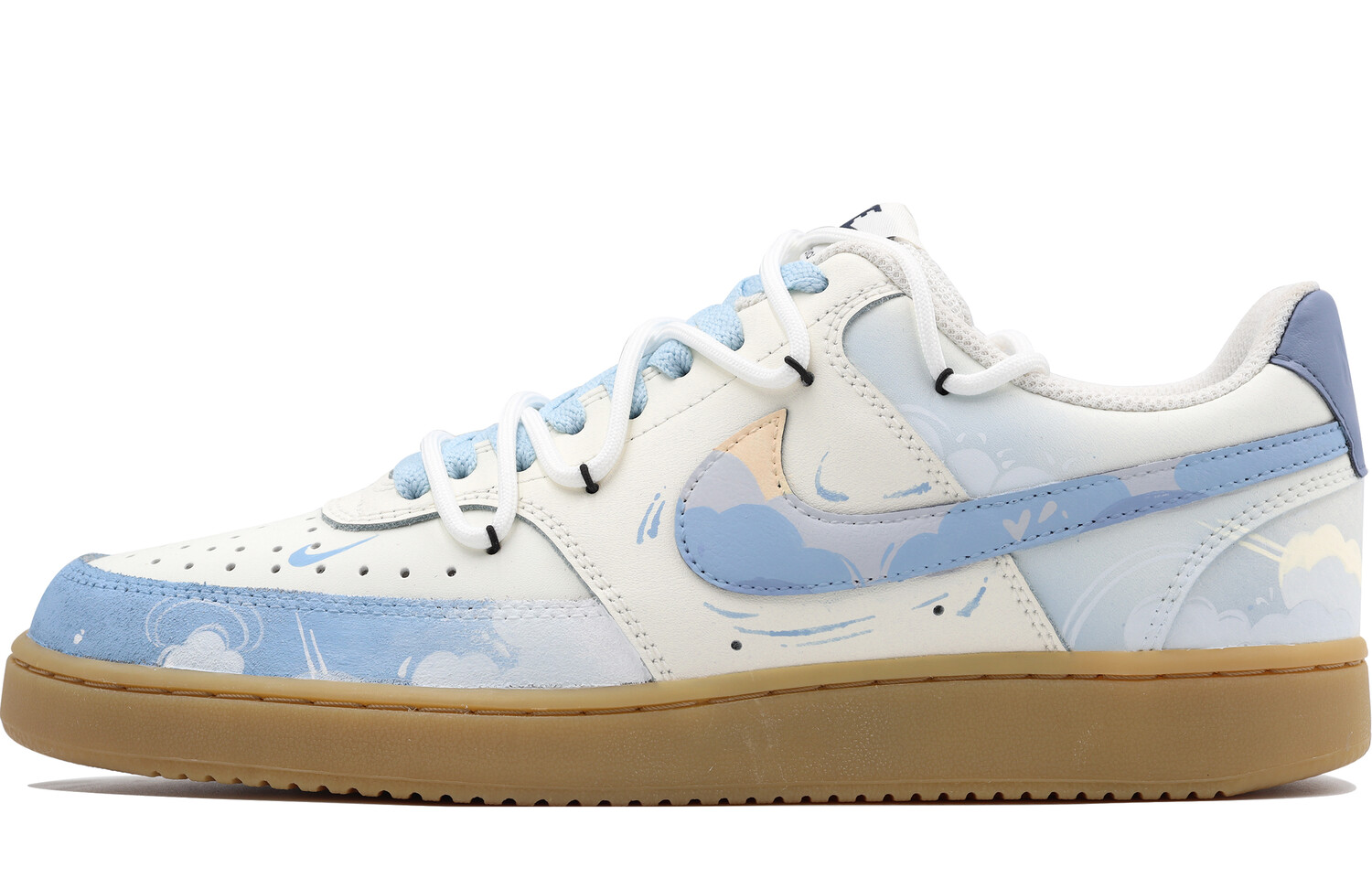 

Кроссовки Nike Court Vision Skateboarding Shoes Men Low-top Brown, голубой, Синий, Кроссовки Nike Court Vision Skateboarding Shoes Men Low-top Brown, голубой